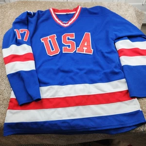 Jack O'Callahan 1980 Miracle On Ice USA Hockey Sweater Custom Jersey XXL 2XL - Bild 1 von 7