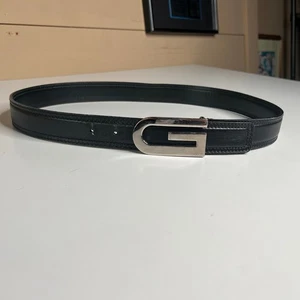 Gucci 138590 G Logo Buckle Gürtel Schwarz Leder Größe Made in Italy - Bild 1 von 5