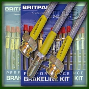 LAND ROVER SERIES LWB BRAIDED BRAKE HOSES`80 ON MET (DA2421S) - Picture 1 of 1