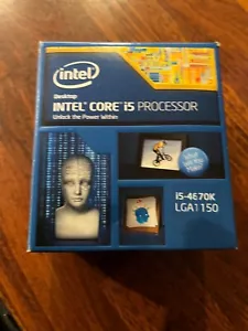 Intel i5-4670k LGA1 1150 Cpu Box Only - Picture 1 of 5