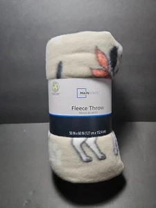 Fleece Throw Various Dogs and Puppies 50X60 Inch Polyester - Picture 1 of 5