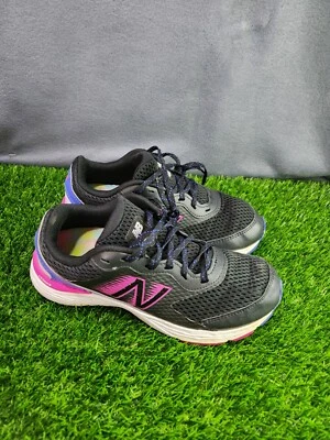 New Balance 680 YP680BP6 Niñas Negro Púrpura Zapatos para Correr con Cordones Talla US 4.5 Foto 1 de 4
