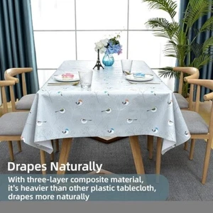 Plenmor Tovaglia Impermeabile Plastica Tovaglia Impermeabile Lavabile Tavolo Baia - Foto 1 di 3