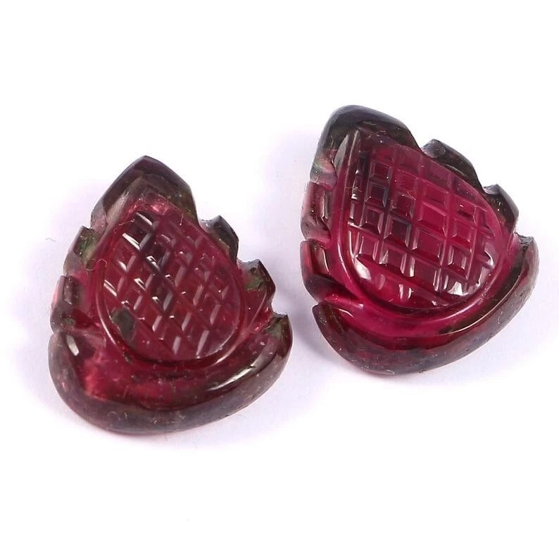 Piedras preciosas sueltas turmalina rubelita natural certificada tallada a mano A315 Foto 1 de 3