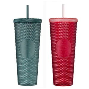 JUEGO Starbucks Corea Holy Green & Red Bling Tachuelas Coldcup 2021 Navidad fase 1 - Imagen 1 de 7