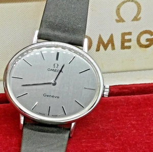 VINTAGE OMEGA GENEVE UNISEX WATCH OVAL ELLIPSE REF.511.417 CAL 625 GOLD .P 20 M - Picture 1 of 24