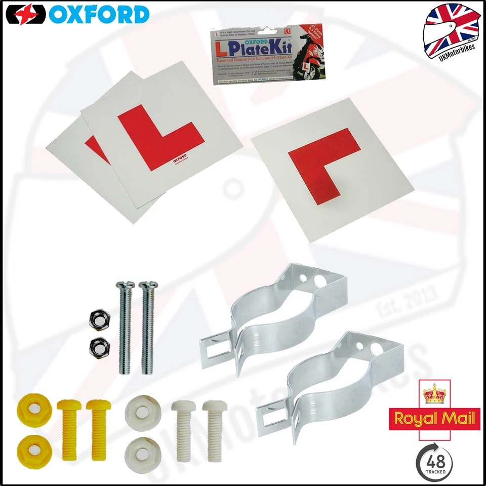 Oxford Motorcycle Motorbike Scooter L Plate 3 Piece Kit - OX792