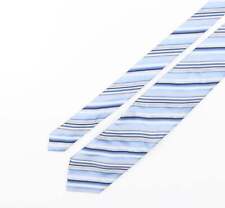 Daniel Hechter Mens Blue Striped Silk Pointed Tie One Size