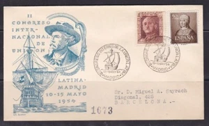 1954 - España - II Congreso Internacional Union Latina - Madrid - Circulada - Picture 1 of 2