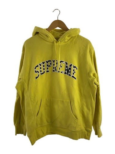 Felpa Supreme con cappuccio M cotone giallo usata