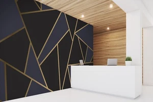 3D Black Graphics A045 Business Wallpaper Wall Mural Self-adhesive Commerce Amy - Picture 1 of 11