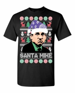 Ugly Christmas Sweater T-SHIRT | Santa Mike! | Michael Scott T-Shirt - Bild 1 von 4