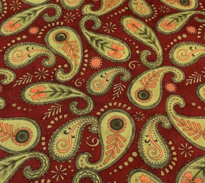 OOP "Purses And Paisley" Fabric By Design Trends For Wilmington Prints MCM 1+Yds - Image 1 of 4