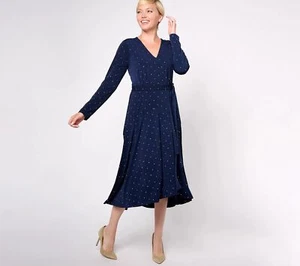 Susan Graver Occasions Petite Embellished Dress Navy XS New - Picture 1 of 1