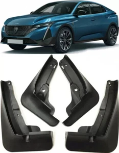 New Front & Rear Splash Guards Mud Flaps For 2022-2024 Peugeot 408 MK II - Picture 1 of 6