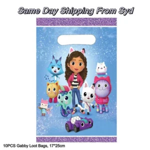 Gabby's Dollhouse Treat Bags Loot Bags Gabbys dollhouse Tattoo Stickers Cloth - Picture 1 of 11