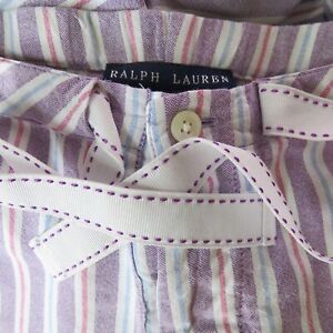 Women's Ralph Lauren Drawstring Button Fly Cotton Pajama Bottoms Size Small