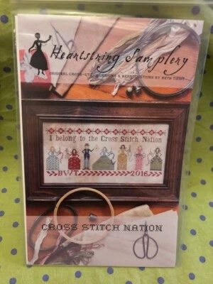 Cross Stitch Nation by Heartstring Samplery Cross Stitch Pattern NEW - Image 1 of 2