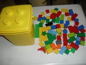 Lego Duplo Eimer gelb groß ohne Griff - mit Inhalt siehe Fotos - Bild 1 von 3