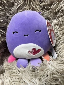 Squishmallow 5" Beula Octopus 🐙 Soft Purple Valentine Plush BNWT Free Shipping - Picture 1 of 3