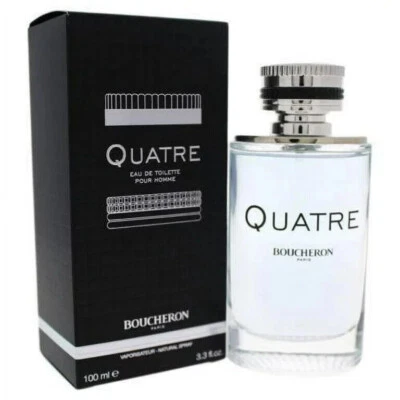QUATRE BY BOUCHERON PARA HOMBRE-EDT-SPRAY-3,3 OZ-100 ML-AUTÉNTICO-HECHO EN FRANCIA Foto 1 de 2
