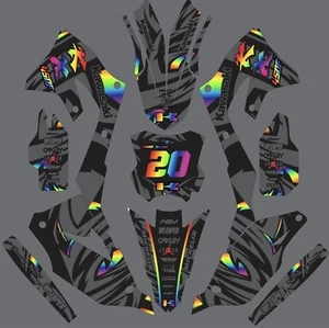 Kit gráfico para Kawasaki KXF450 KX450f KX 450f 2019 2020 2021 calcomanía arco iris - Imagen 1 de 2