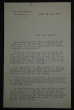 André BILLY, Ecrivain - LETTRE DACTYLOGRAPHIÉE SIGNÉE + RÉPONSE NÉGATIVE, 1950