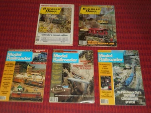 1977-88 Railroad Model Craftsman & Model Railroader Magazines Lot of 5 Ho Scale - Picture 1 of 12