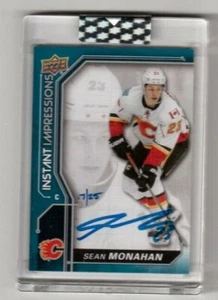 2019-20 Upper Deck Hockey Buybacks 17/25 Instant Impressions Sean Monahan Flames - Foto 1 di 2