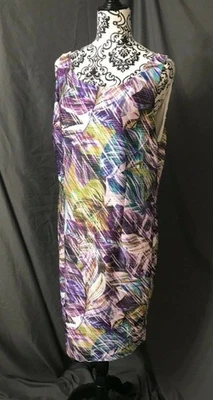 Vestido Vaina XL Sin Mangas Multicolor de Jennifer Lopez (J-Lo) Hasta la Rodilla ¡NUEVO! Foto 1 de 4