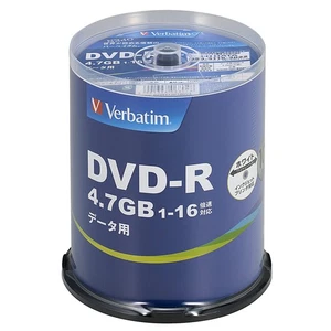 Verbatim 1 time recording DVD-R 4.7GB 100 sheets White printer 1-16x - Picture 1 of 1