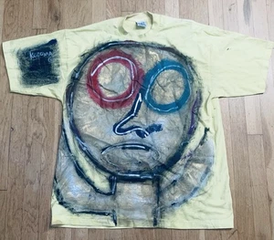 Vintage Hand Painted T-shirt Korey Martin Artist Kodoma 2000s Y2K Abstract AOP Y - Picture 1 of 14