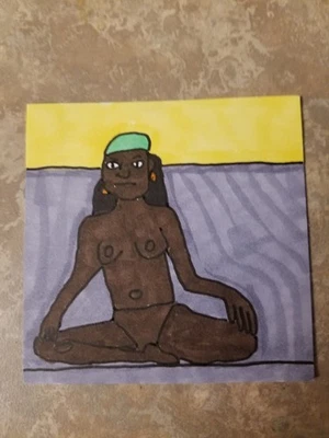Figura Desnuda Dibujo 3X3 Post It Antisocial Outsider Art Mormo Zine  Foto 1 de 2