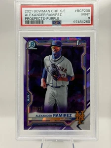 2021 Bowman Chrome Sapphire Edition #BCP-208 Alexander Ramirez Purple PSA 9 #/25 - Picture 1 of 2