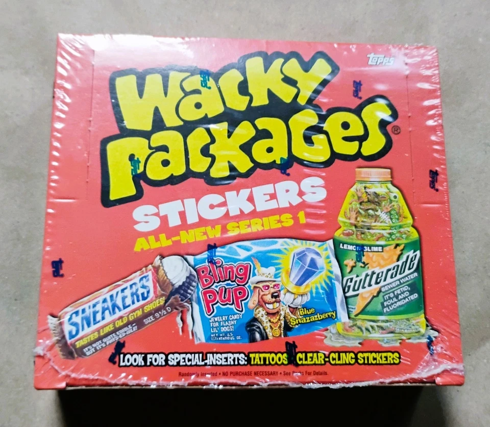 Topps Wacky Packages Stickers - 2004 - 24 Packs - All-New Series 1 Sealed Box - Image 1 of 4