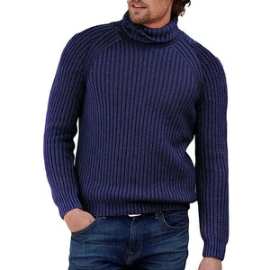 2025 Para Hombres Manga Cuello Alto Tejido Jersey Informal Cálido Suéter Pullover Prendas para el torso Nuevo - Imagen 1 de 14