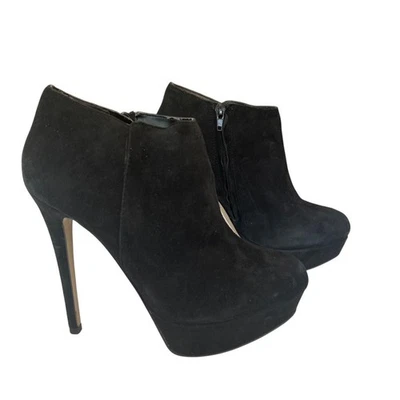 Botines Aldo Botines Tacones Para Mujer Talla 8.5 Negro Gamuza Cremallera  Foto 1 de 4