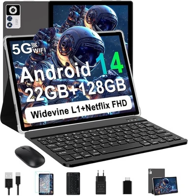 ZIOVO Tablet Android 14 Tablets 10 Pollici, 22GB Nero Z168 14  - Immagine 1 di 4