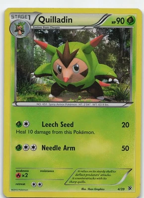 Quilladin 4/39 Kalos Starter Set Common Holo MP Pokémon TCG - Image 1 of 2