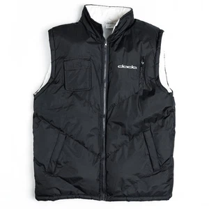 Vintage Dada Supreme Puffer Vest XL Black White Damani Y2K Hip Hop Streetwear - Picture 1 of 11