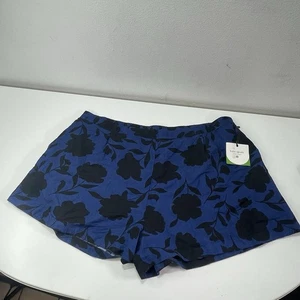 NWT Kate Spade x Target 3x Classic Rose Navy High-Rise Linen Shorts Floral - Picture 1 of 10