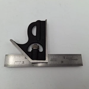 VTG Lufkin Hardened Combination Square 4" Rule No. 2504 Made In USA Machinist - Picture 1 of 24