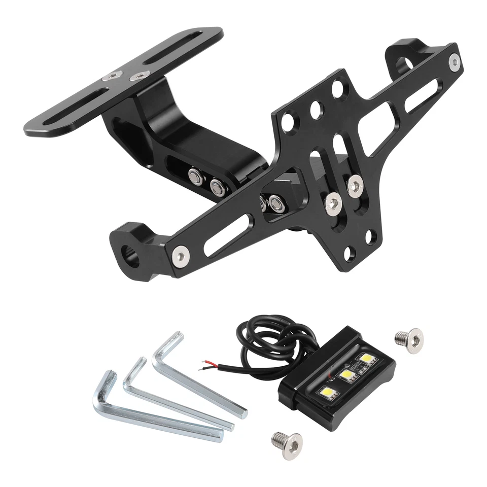 Soporte de matrícula con luz LED apto para HONDA CBR125R 150R 250R 250RR CBR1000F Foto 1 de 4