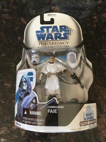 STAR WARS COMMANDER FAIE FIGURE THE CLONE WARS LEGACY BD24 MB-RA-7 MOSC 2008 HTF Cover