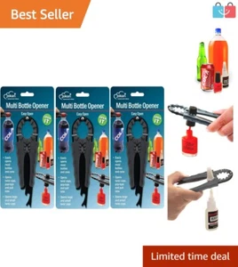 Compact 3 Pack Bottle, Jar, and Can Opener with Comfortable Grip Handles - Picture 1 of 6