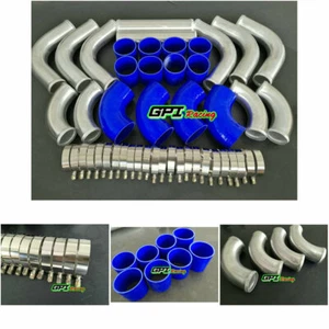 Azul 12PCS 3" 76MM Tubo Universal Intercooler Manguera Tuber??a Piping Radiador - Imagen 1 de 12