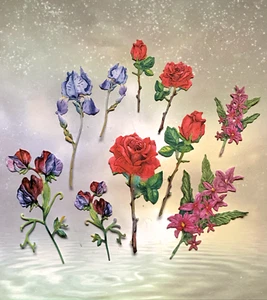 MIXED FLOWER DIE CUTS..Highlight Crafts..various .FLORALS.., card topper (1A) - Picture 1 of 3