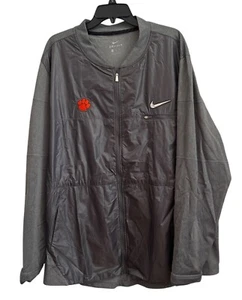 Nike Dri-Fit Clemson Tigers XXL Full-Zip Jacket Gray/Black Lightweight Outerwear - Picture 1 of 6