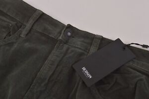 Hudson NWT 5 Pocket Casual Pants Size 32 Solid Dark Green Corduroy Blake Slim