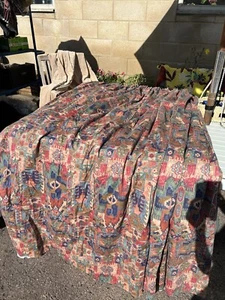 VENTANA DE BAHÍA Hermosas Cortinas Mosaico 70” d x 248” con Otoño Tono Cálido Forrado Pesado - Imagen 1 de 21